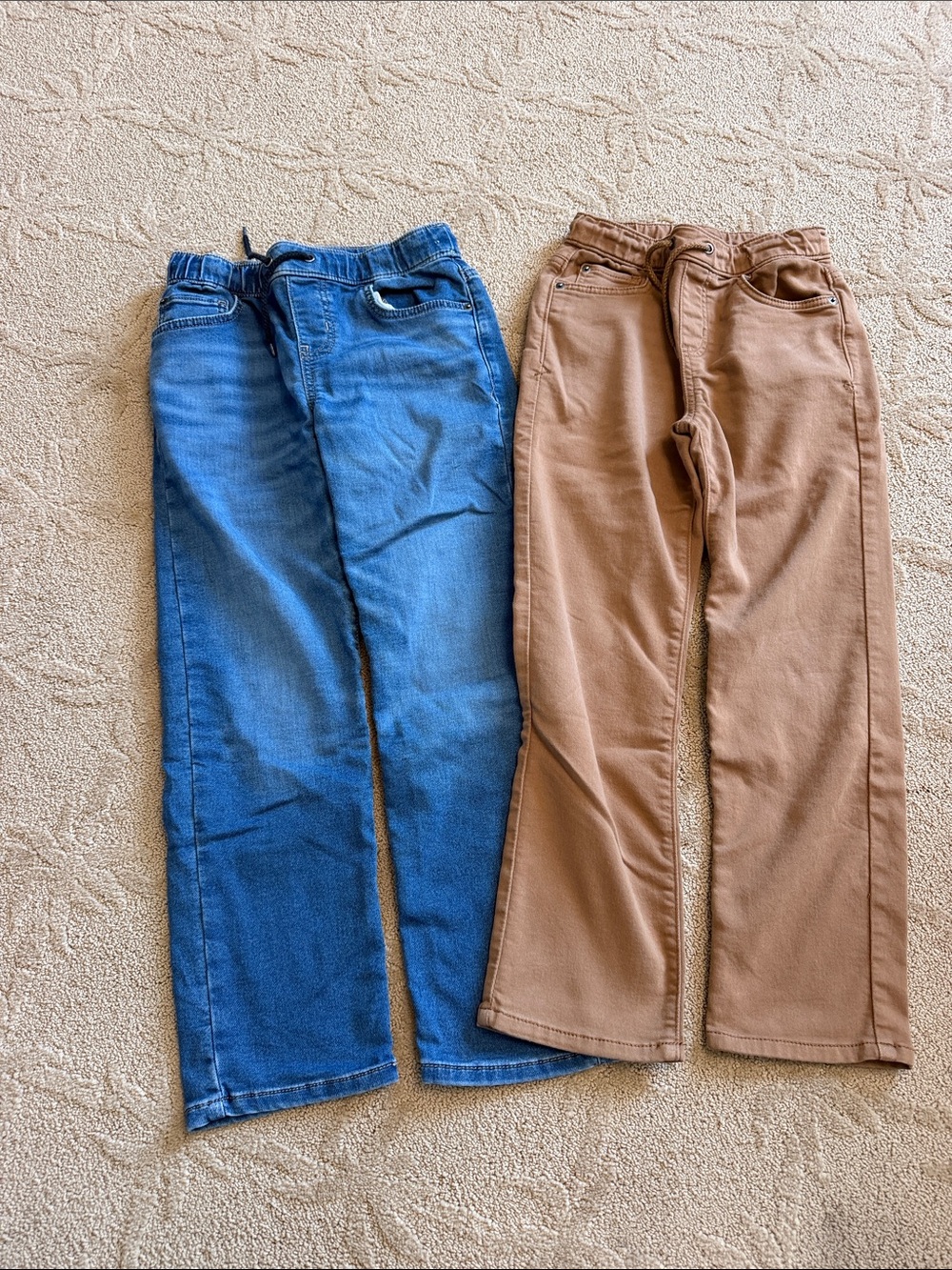 Cat & Jack Kids Pull-On Jeans in Blue and Brown